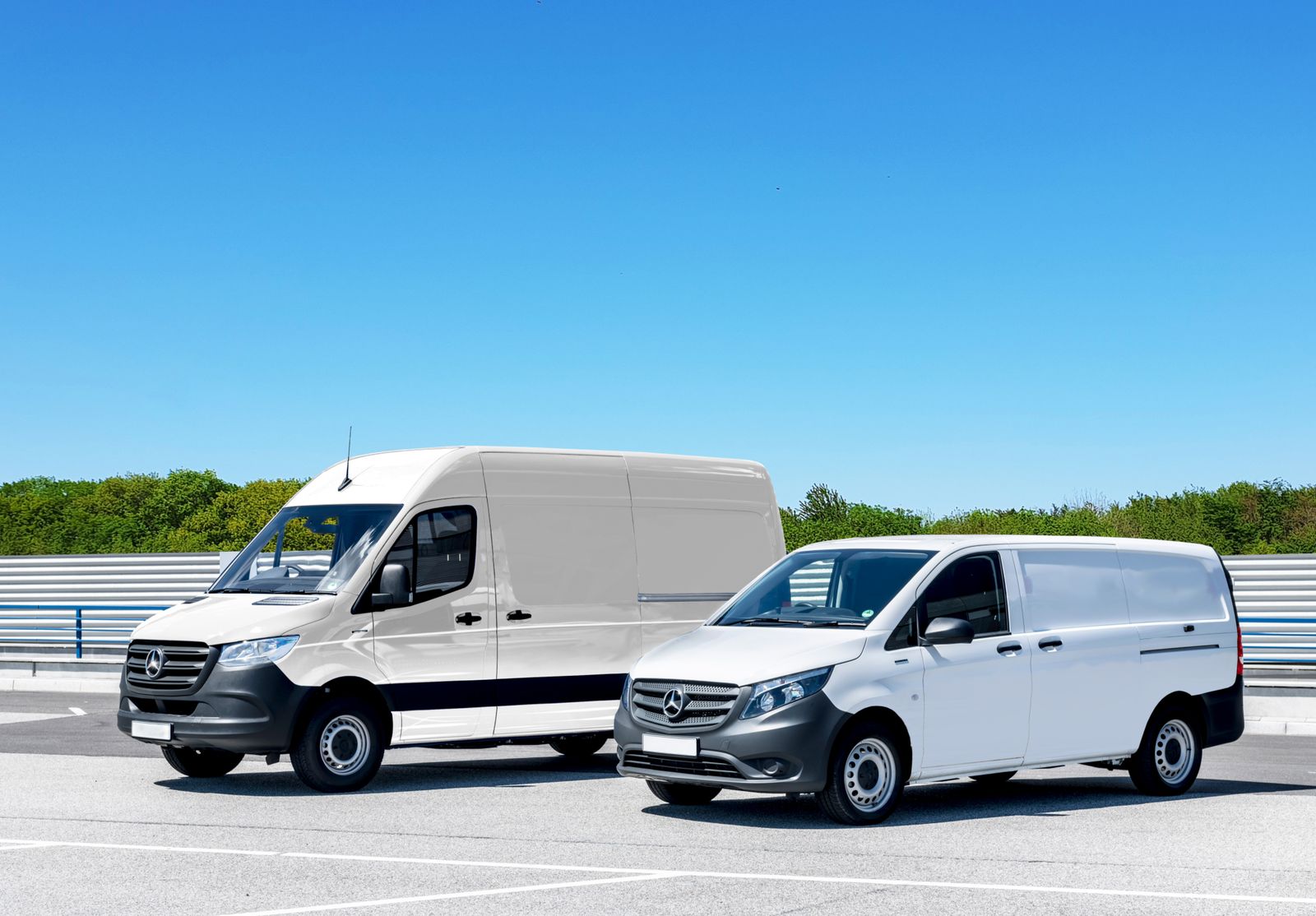 Eventos corporativos — vans modernas listas para un evento